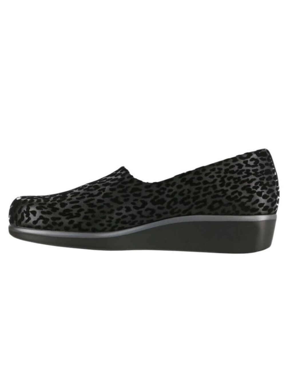 SAS Bliss Slip On Comfort Wedge, Black Leopard Women's Size 9 1/2N - Picture 12 of 15